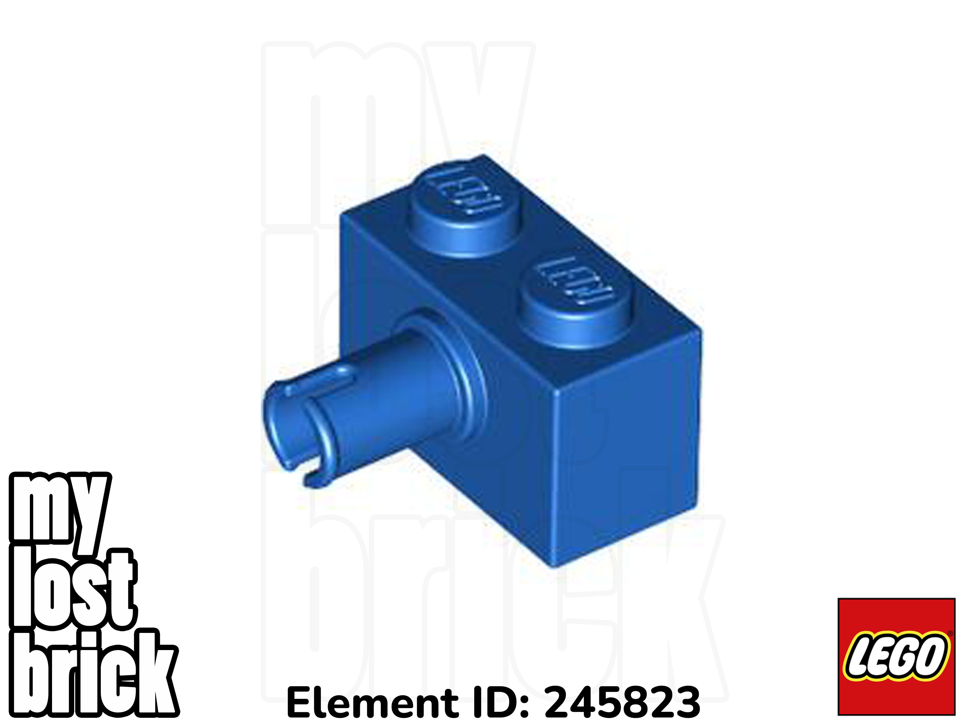 LEGO - Part 2458 - Bricks 1x2 with Pin (Pack of 5) + NEW + SELECT COLOUR - Picture 5 of 12