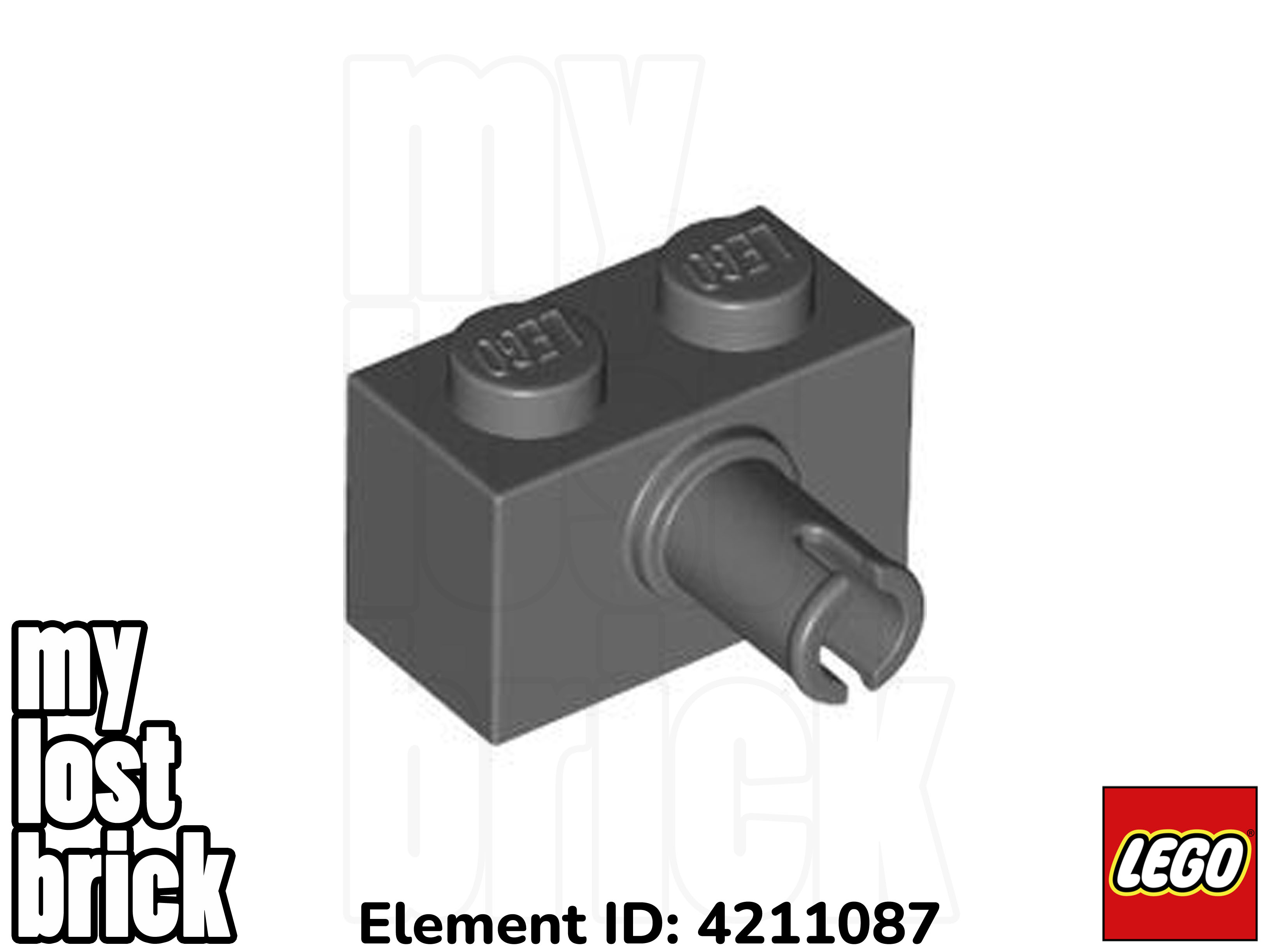 LEGO - Part 2458 - Bricks 1x2 with Pin (Pack of 5) + NEW + SELECT COLOUR - Picture 7 of 12