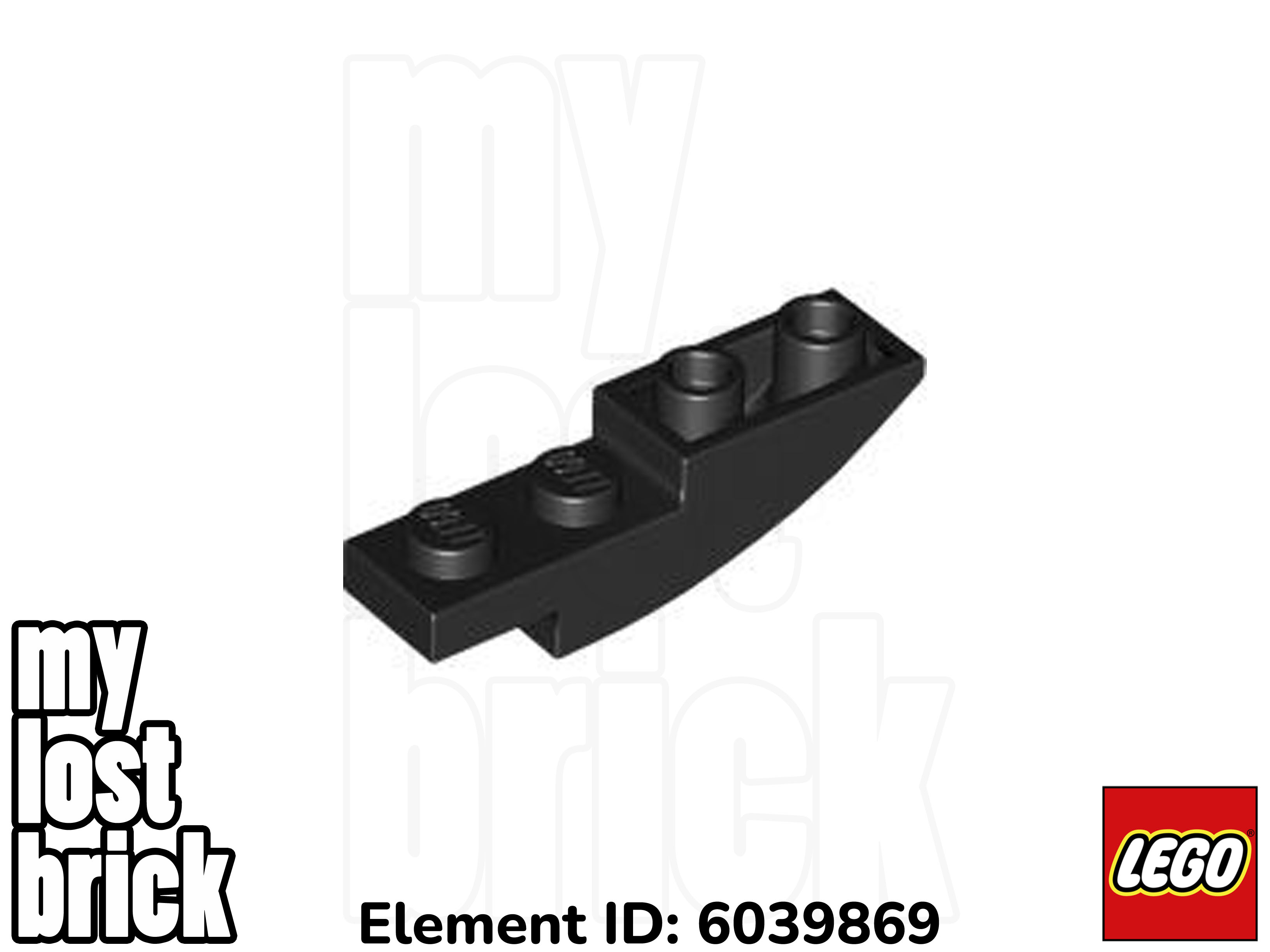 LEGO - Part 13547 - Slope Curved 4x1 Inverted (Pack of 5) + NEW + SELECT COLOUR
