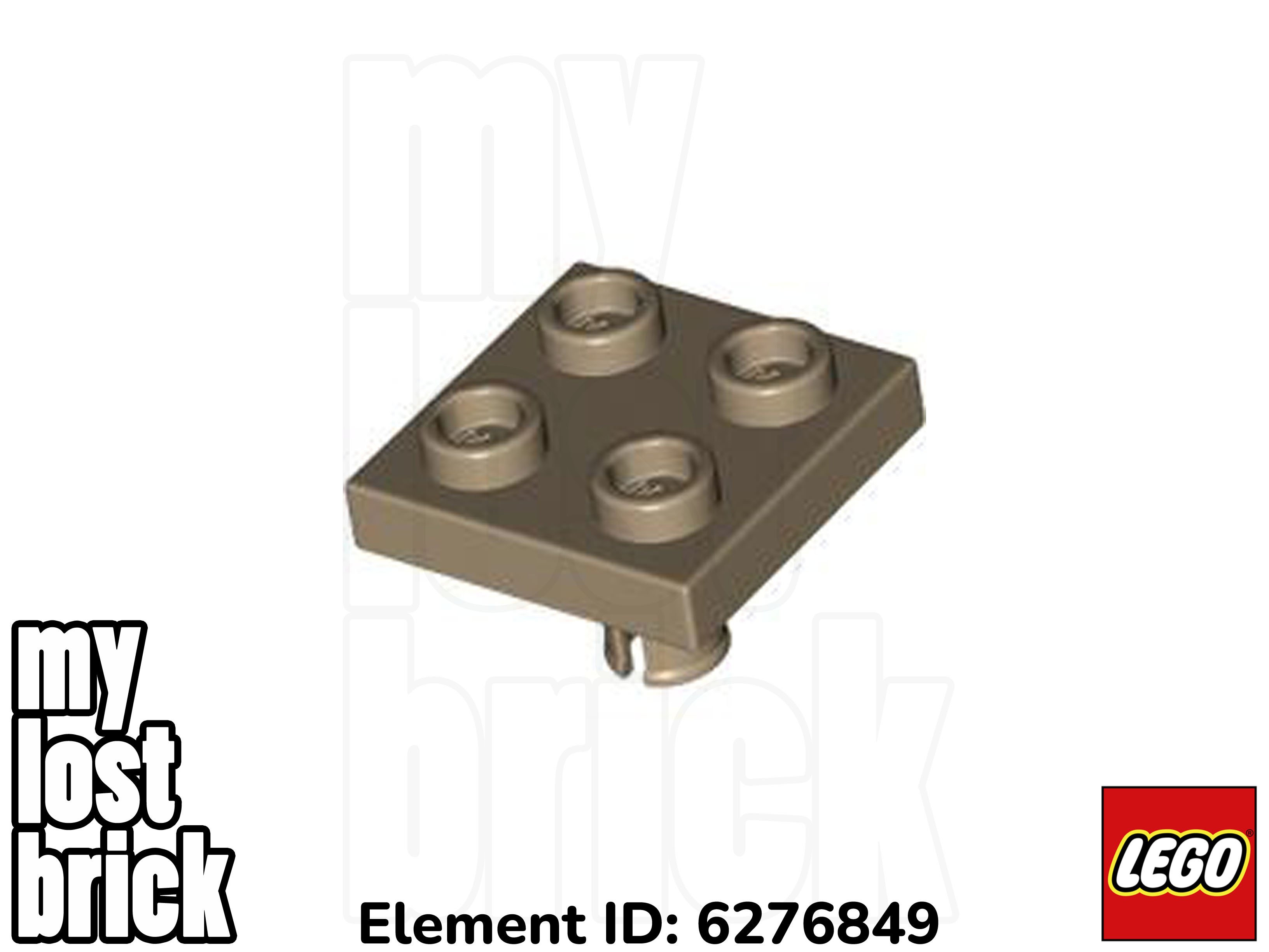 LEGO - Teil 2476 - Platten mit Pin auf Unterseite 2x2 (5er Pack) + NEU + FARBE WÄHLBAR - Bild 5 von 7