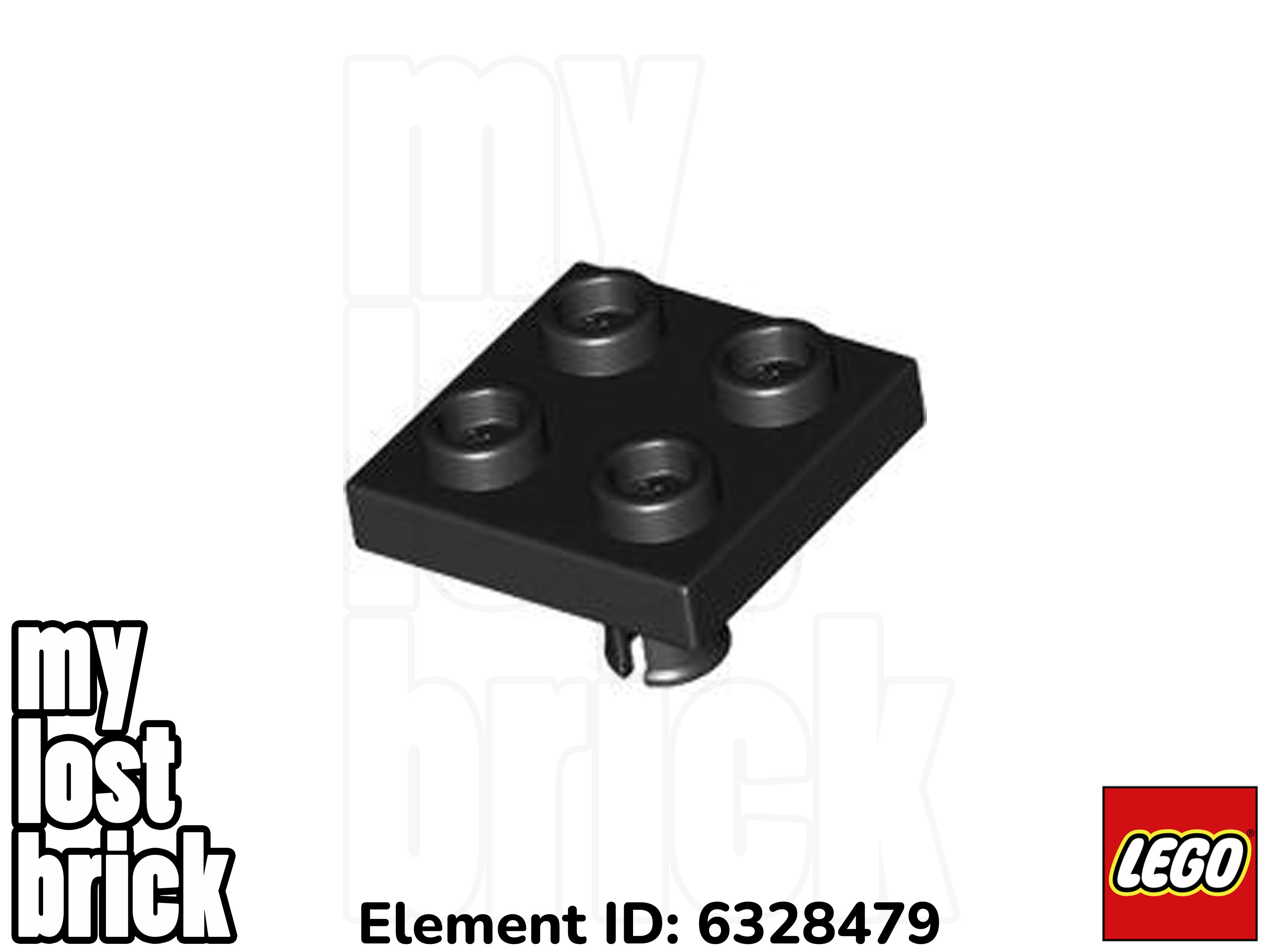 LEGO - Teil 2476 - Platten mit Pin auf Unterseite 2x2 (5er Pack) + NEU + FARBE WÄHLBAR - Bild 4 von 7
